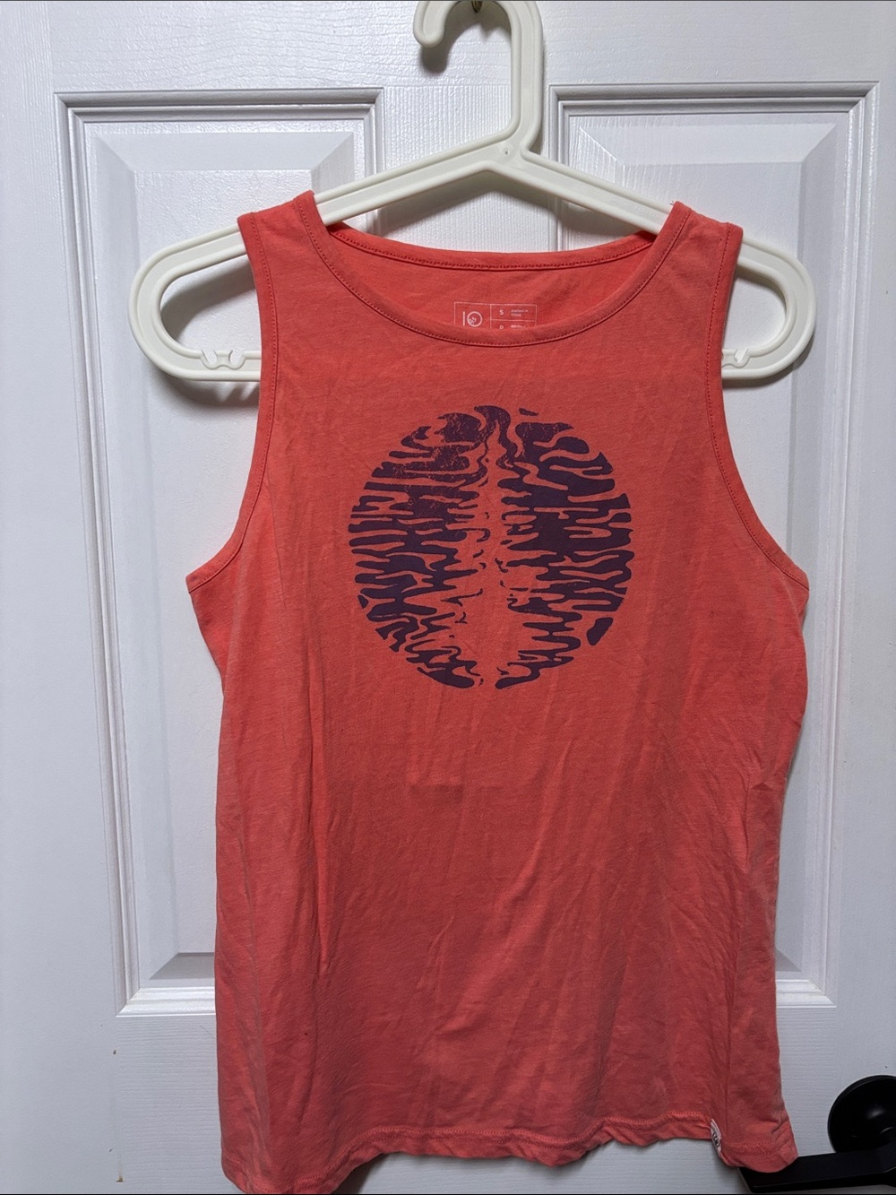 Tentree Coral Graphic Muscle Tank with purple Circle Design